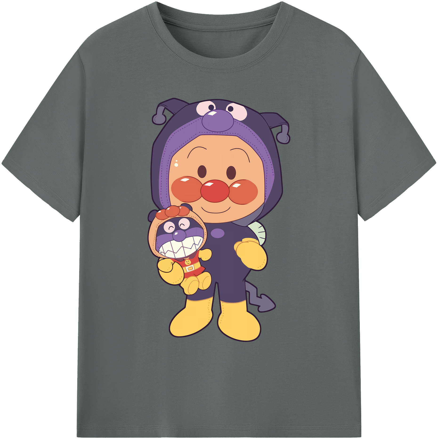 （画像用） アンパンマン Anpanman 綿100％ メンズ半袖Tシャツ｜肌触りやわらか＆通気性
